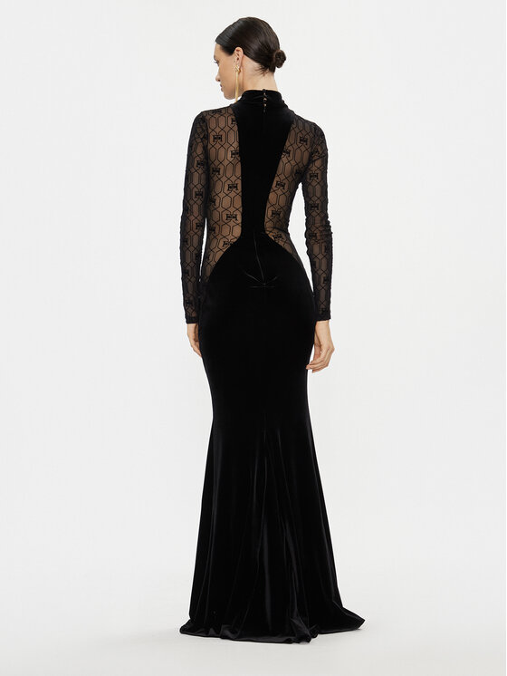 Elisabetta Franchi Elisabetta Franchi Vakarinė suknelė AB-472-37E2-V590 Juoda Slim Fit