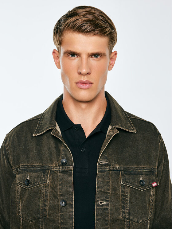 BIG STAR BIG STAR Kurtka jeansowa CHARLIE Brązowy Basic Fit