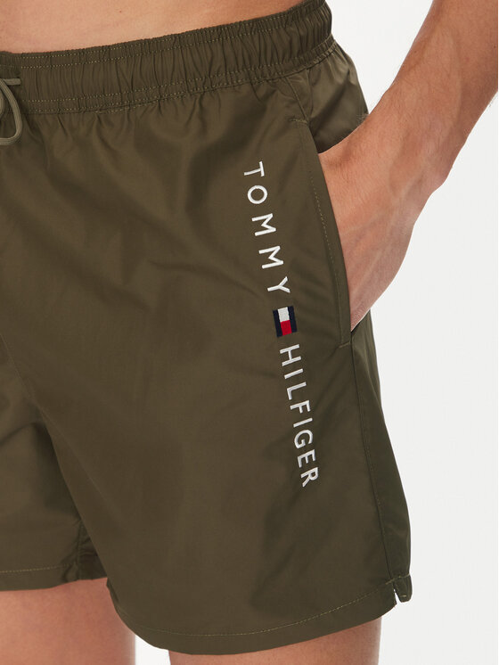 Tommy Hilfiger Tommy Hilfiger Szorty kąpielowe UM0UM03258 Zielony Regular Fit