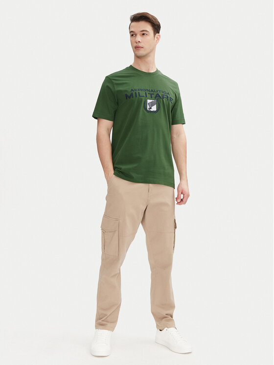 Aeronautica Militare Aeronautica Militare Тишърт 251TS2379J674 Зелен Regular Fit