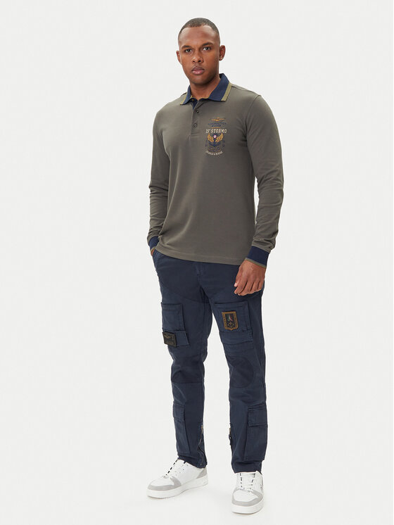 Aeronautica Militare Aeronautica Militare Polo 252PO1896UP00173 Siva Regular Fit