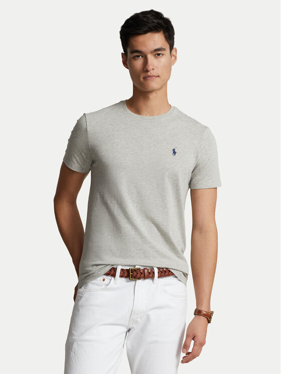 Polo Ralph Lauren T-krekls Bsr 710680785 Pelēks Custom Slim Fit