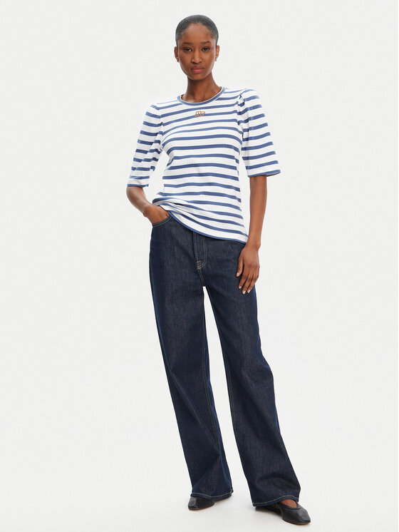 Munthe Munthe Tričko Parsa 252110025264 Modrá Regular Fit