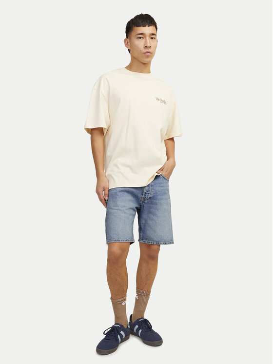 Jack & Jones Jack & Jones Pantaloni scurți de blugi Chris Cooper 12252858 Albastru Relaxed Fit
