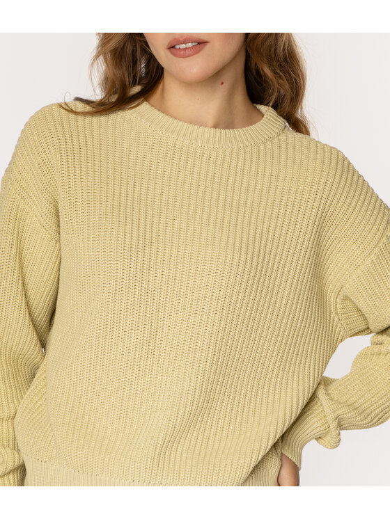 Lee Cooper Lee Cooper Sweter YANA Beżowy Regular Fit