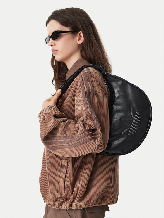 adidas Geantă Adicolor Half Crescent Bag Metallic Pu KR1546 Negru
