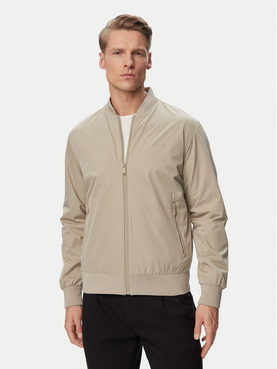 Calvin Klein Calvin Klein Bomber stila jaka LV040FM512 Bēšs Regular Fit