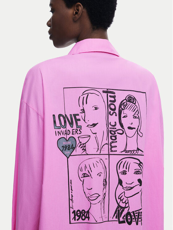 Desigual Desigual Риза Girls 25WWCW16 Розов Regular Fit