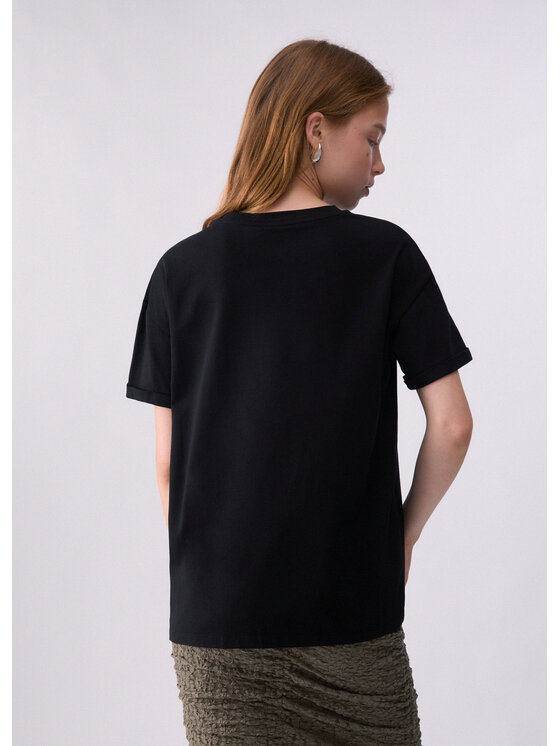 Liu Jo Liu Jo T-shirt WF6434J0088Q9744 Nero Regular Fit