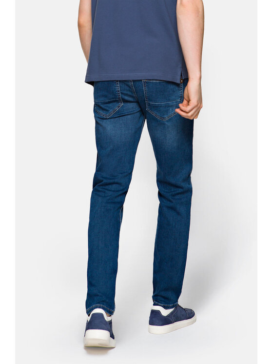 Lancerto Lancerto Jeansy Carson Granatowy Slim Fit