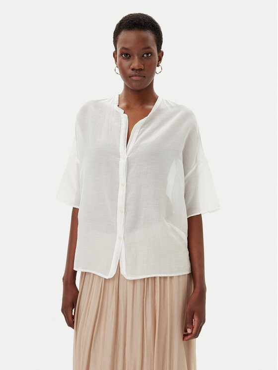 ViCOLO ViCOLO Košile TD0648 Bílá Loose Fit