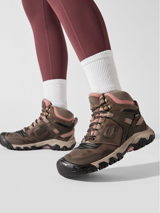 Keen Keen Trekkingi Ridge Flex Mid Wp W 1024921 Brązowy
