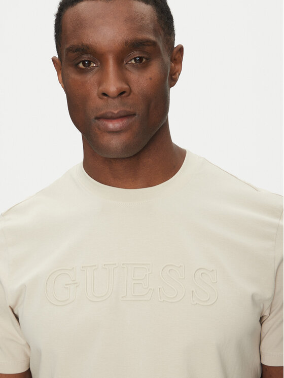Guess Guess T-Shirt Z2YI11 J1314 Beżowy Regular Fit