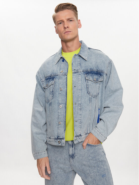 Jupe Courte En Jean Bleu Karl Lagerfeld - Taille 38, Taille Haute, Neuve Avec étiquettes