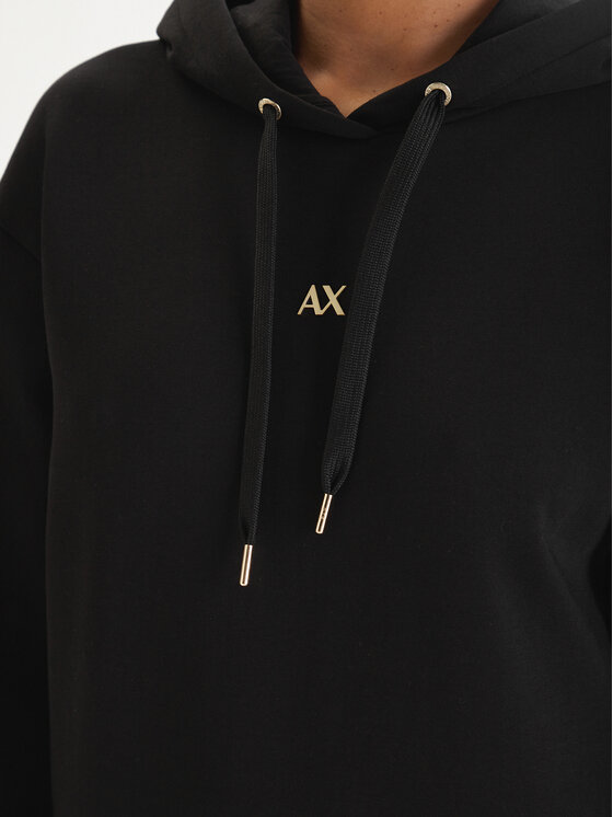 Armani Exchange Armani Exchange Džemperis ar kapuci XW001829 AF10818 UC001 Melns Regular Fit