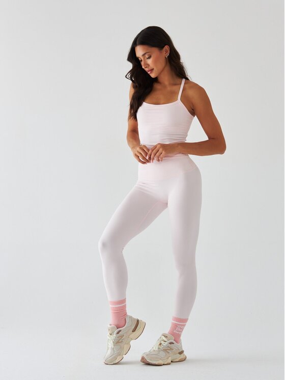 BeShaped BeShaped Legginsy Sportowe - Morning Dew Różowe złoto Shaping Fit
