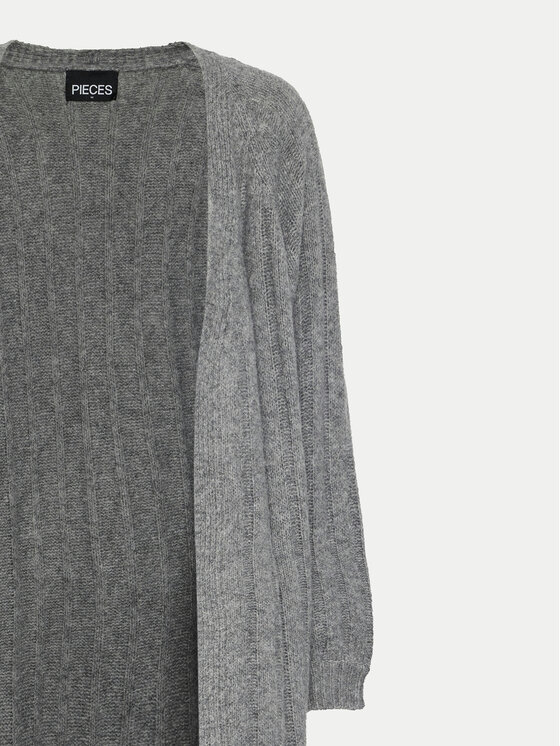 Pieces Pieces Kardigan Maggy 17150959 Szary Loose Fit