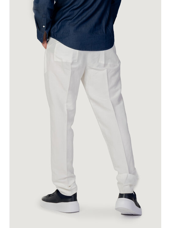 Liu Jo Liu Jo Pantalone da abito LINO DUBLIN Bianco Regular Fit