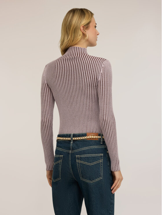 Motivi Motivi Sweter M185W103898N0V2 Fioletowy Slim Fit