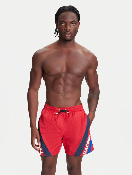 Pepe Jeans Pepe Jeans Szorty kąpielowe Red Bull Racing RMB10007 Czerwony Regular Fit