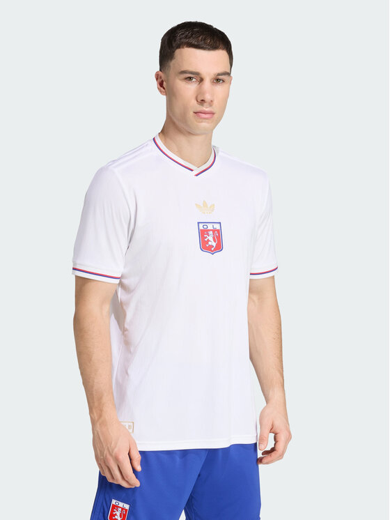adidas adidas Koszulka techniczna Olympique Lyon Biały Slim Fit