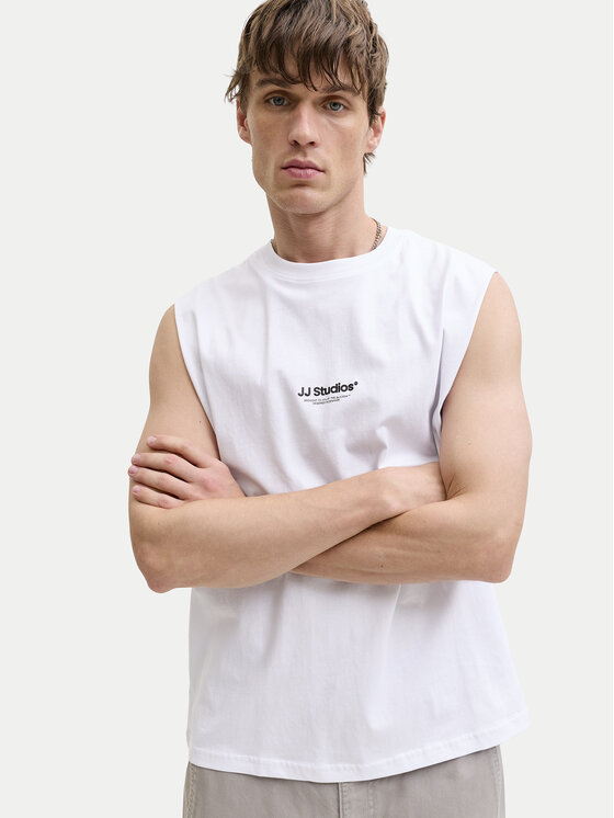 Jack & Jones Jack & Jones Trikó Soho 12288001 Fehér Relaxed Fit