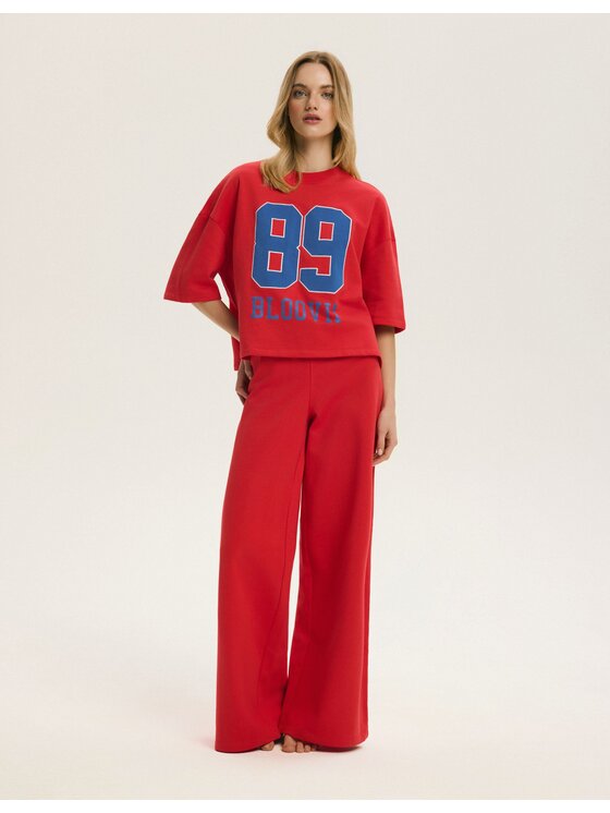 Esotiq Esotiq Piżama 43774 Czerwony Regular Fit