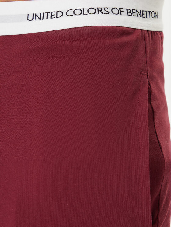 United Colors Of Benetton United Colors Of Benetton Pyžamové nohavice 30964F00V Bordová Regular Fit