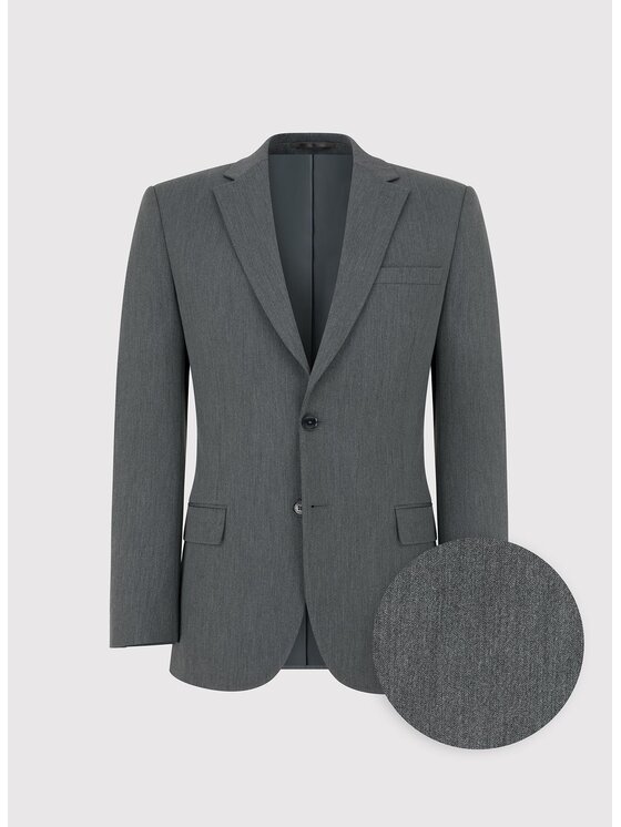 Pako Lorente Pako Lorente Marynarka P25WF-3G-011 Szary Slim Fit