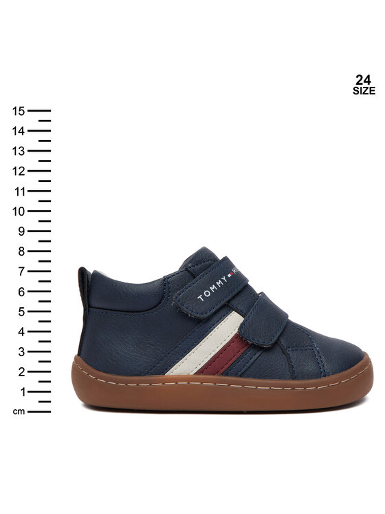 Tommy Hilfiger Tommy Hilfiger Sneakersy Mid Cut Velcro Sneaker T1XH-35222-1355800 Granatowy