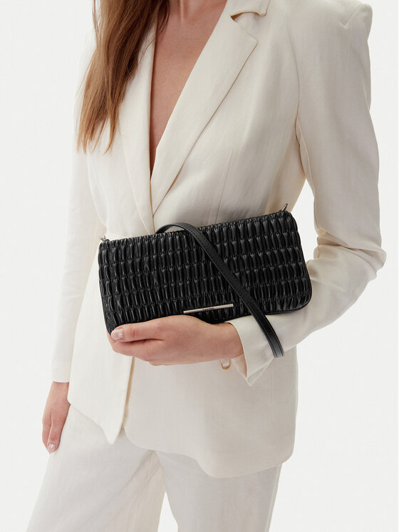 Calvin Klein Jeans Geantă Rouched Zip Top Bag LV04K3090G Negru