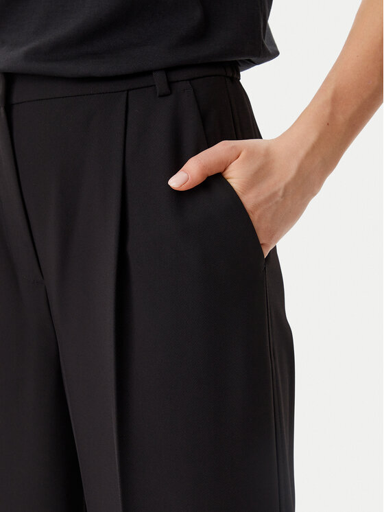 Calvin Klein Calvin Klein Spodnie materiałowe Travel Twill K20K208214 Czarny Wide Leg