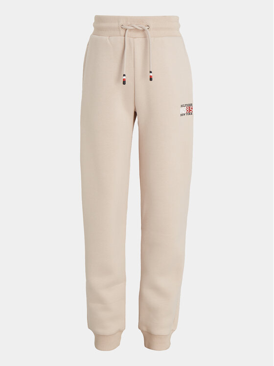 Tommy Hilfiger Teplákové nohavice KB0KB08475 S Béžová Regular Fit