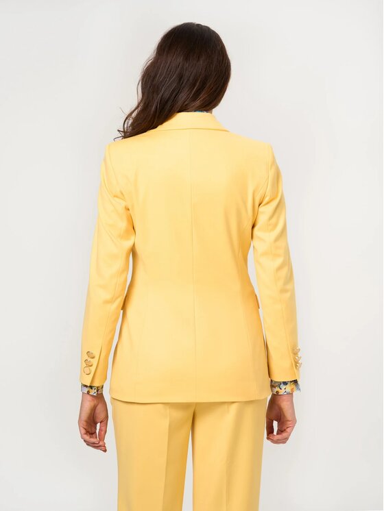 Willsoor Willsoor Marynarka 68228 Żółty Slim Fit