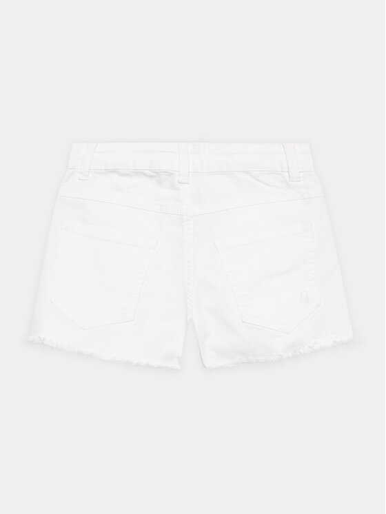 United Colors Of Benetton United Colors Of Benetton Športne kratke hlače 4HB5C901N Bela Regular Fit
