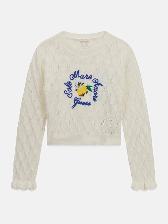 Guess Kids Guess Kids Sweter 181416 Biały Classic Fit