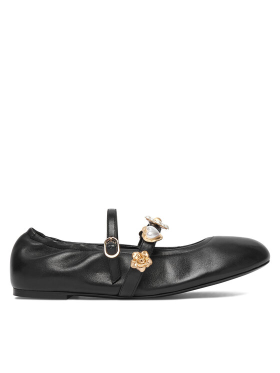 Stuart Weitzman Baleríny Socharming Mary Jane SN124 Čierna
