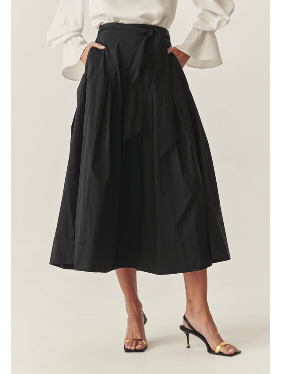 TATUUM Tatuum Spódnica midi TAFTANI Czarny Flare Fit