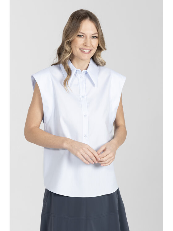 Deni Cler Milano Deni Cler Milano Top W-DC-0016-F2-E2-51-1 Niebieski Regular Fit