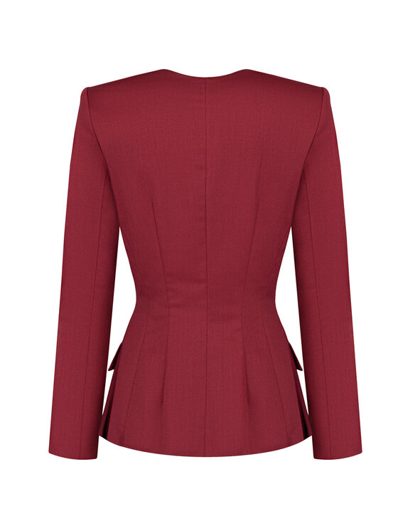 BENU BENU Marynarka jednorzędowa Bordowy Slim Fit