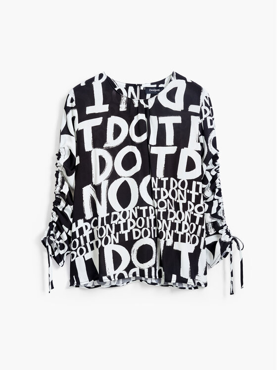 Desigual Desigual Bluză 25SWBW04 Negru Regular Fit
