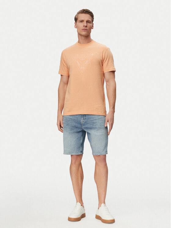 Guess Guess Tricou M6GI15 K3008 Portocaliu Regular Fit