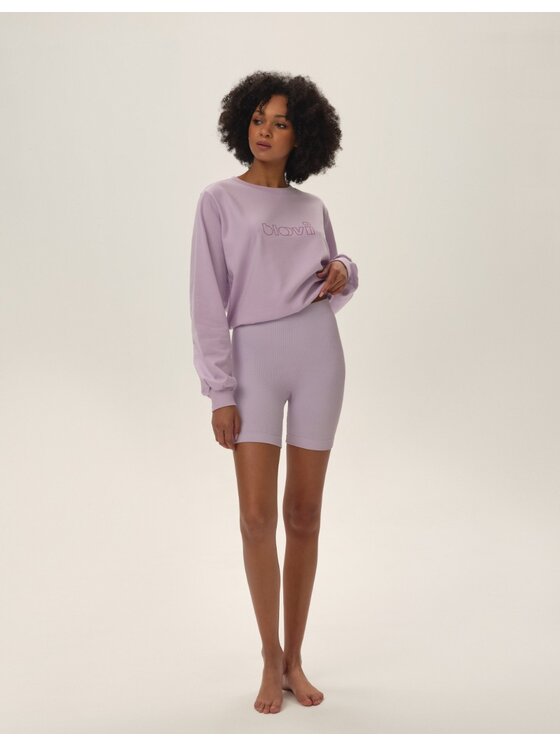 Esotiq Esotiq Szorty materiałowe 42039 Fioletowy Regular Fit