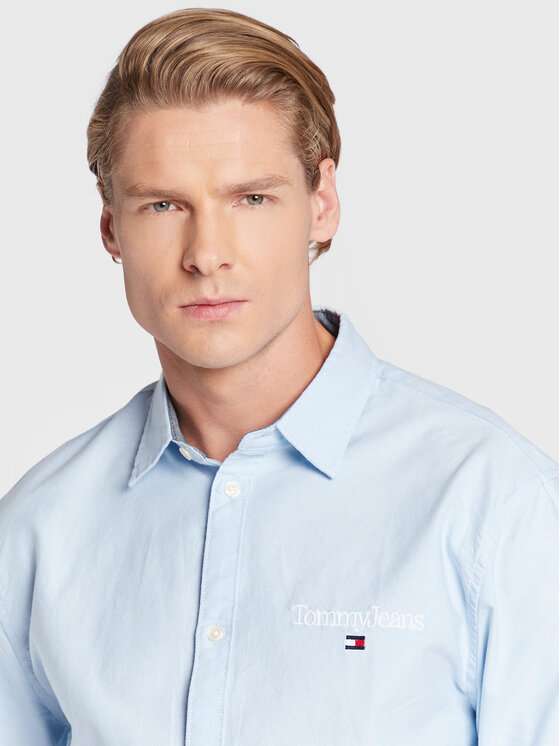Tommy Jeans Tommy Jeans Camicia Serif Linear Oxford DM0DM15143 Blu Classic Fit