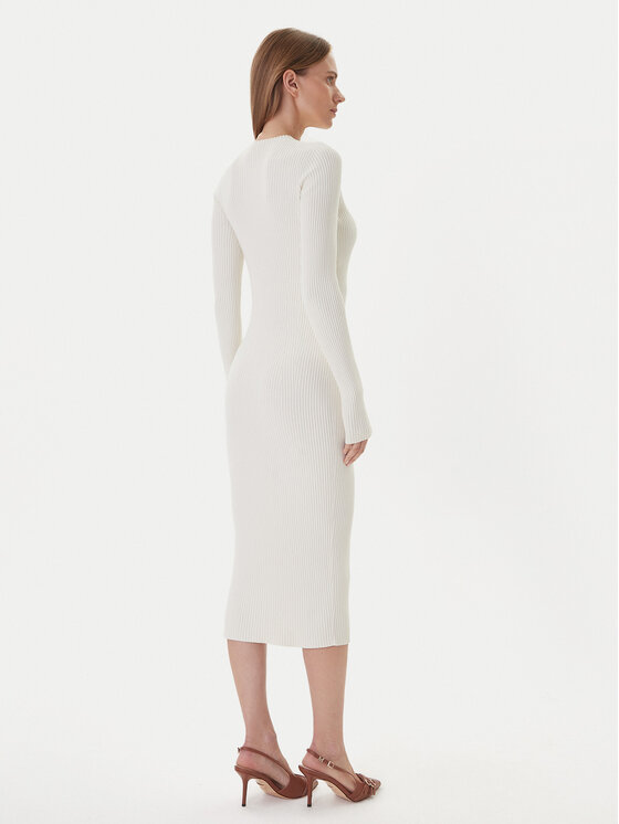 Kontatto Kontatto Strickkleid 3M0829C Écru Slim Fit
