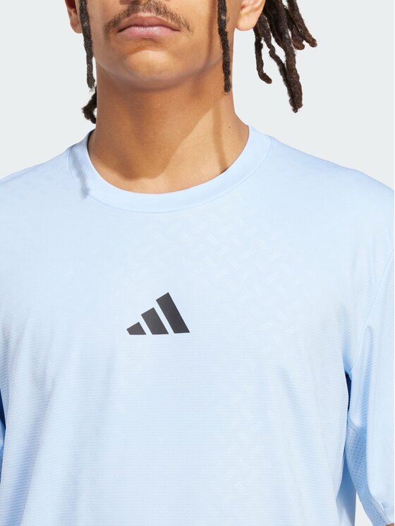 adidas adidas Koszulka techniczna PrimeLift 3-Stripes Tee Niebieski jasny Slim Fit