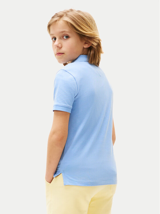 Tommy Hilfiger Tommy Hilfiger Polo marškinėliai Flag KB0KB09103 Žydra Regular Fit