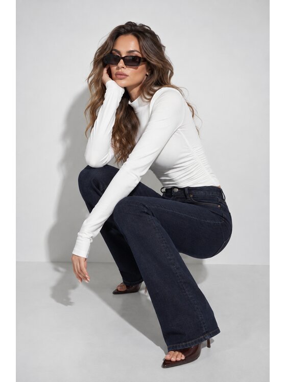 LilaLou LilaLou Jeansy Flare Niebieski Straight Leg