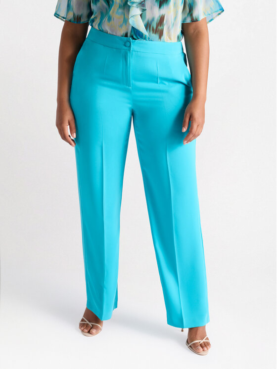 Fiorella Rubino Fiorella Rubino Pantaloni di tessuto P124T004819N014 Turchese Regular Fit