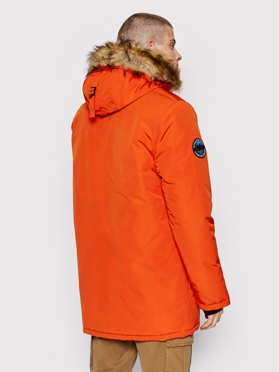 Superdry parka orange sale